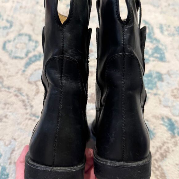 FRYE Paige Short Black Leather Riding Boots Size 7 - Picture 6 of 10